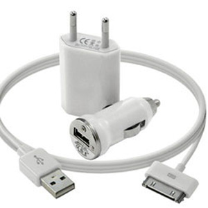 Cargador USB 3en1 para iPhone y iPod