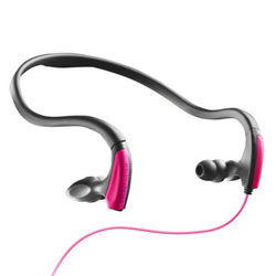 Energy Earphones Running Two Neon Pink