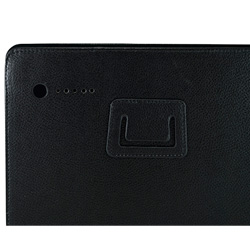 Black Leather Tablet Case Cover 8"