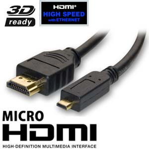 Cble HDMI Mle vers Micro HDMI Mle (2m)