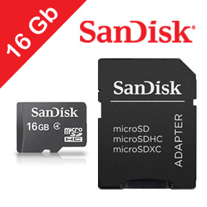 SanDisk 16Gb Micro SDHC Card