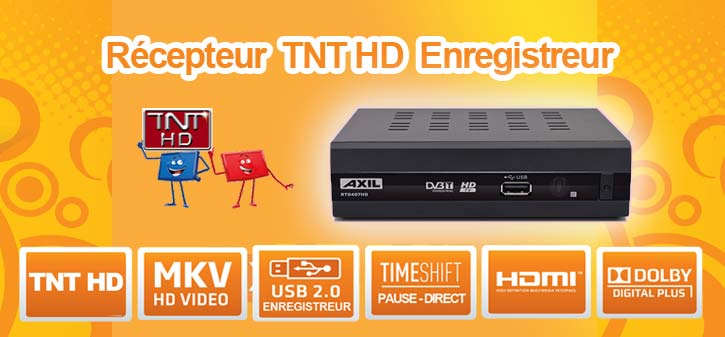 Récepteur TNT HD Enregistreur Axil